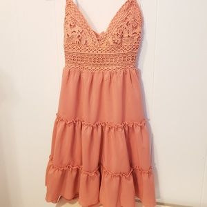 Pink ruffle dress